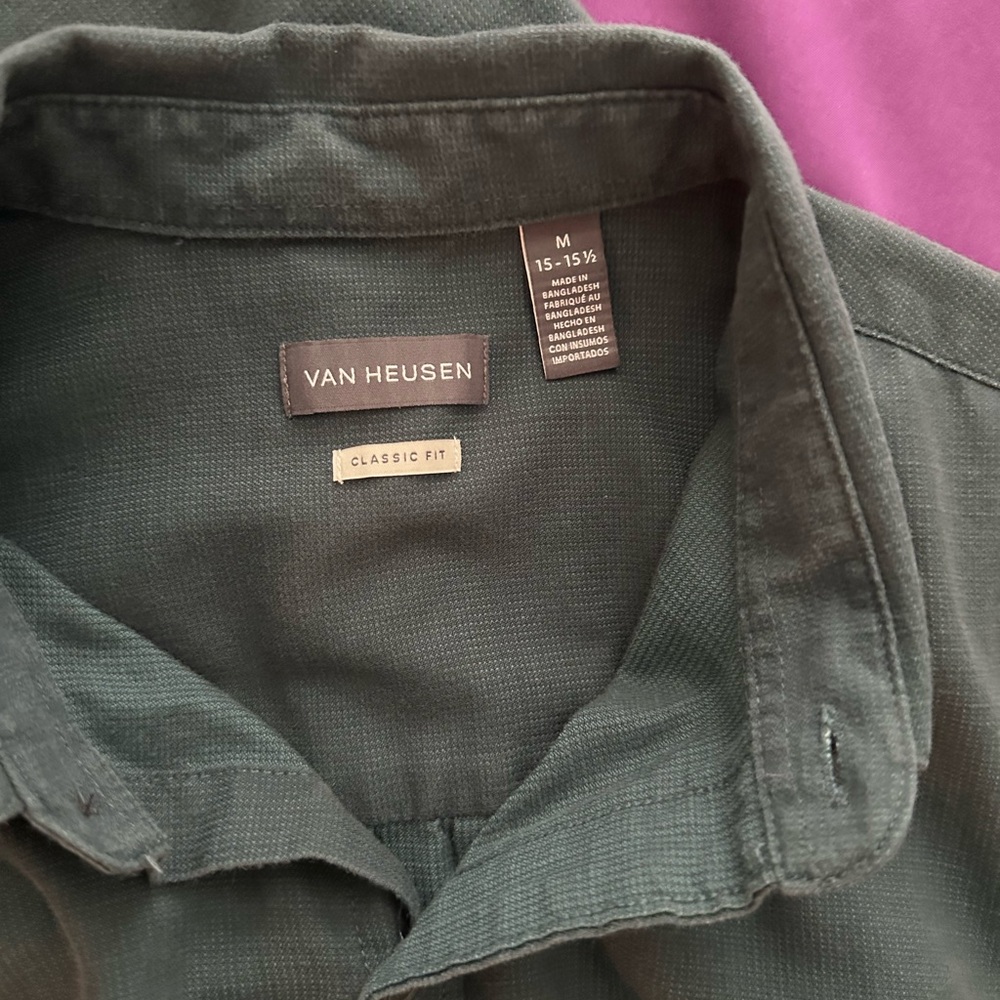 Van Heusen Green Casual Cotton Shirt